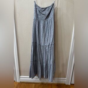 Cottagecore Sim & Sam Strapless Dotted Maxidress Size Small